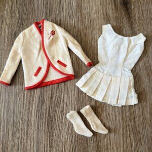 VINTAGE BARBIE MATTEL #941 TENNIS ANYONE DRESS & SWEATER 1962